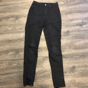 AKIRA BLACK HIGH WAISTED SKINNY JEANS